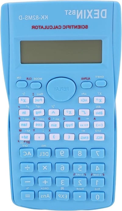 Wetenschappelijke Rekenmachine - Breukcalculator Student - Studie Examen Hulp - 240 Functies Groot Scherm - 12 Cijfers - Blauw
