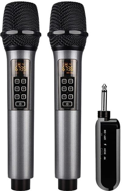 Draadloze microfoon in 2-pack / Bluetooth Reverb met Android-poortkabel