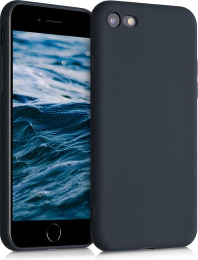 kwmobile telefoonhoesje geschikt voor Apple iPhone SE (2022) / iPhone SE (2020) / iPhone 8 / iPhone 7 - Hoesje voor smartphone - Precisie camera uitsnede - In bosbesblauw