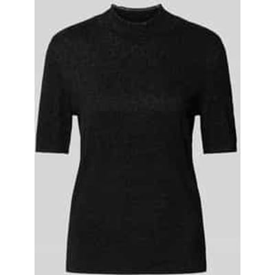 Shirt van effectgaren met opstaande kraag
