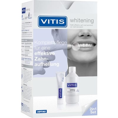 Vitis Whitening Tandpasta + Mondwater Pakket