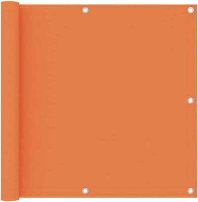 Balkonscherm Waterdicht - 90 x 300 cm - Oranje - Oxford Stof met PU-coating - UV-bestendig & Winddicht Balkondoek - Inclusief 12 m Bevestigingstouw