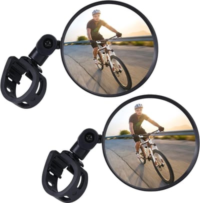 Grote 360° draaibare fietspiegels van HD nylonhars, verstelbare accessoires voor 15-35 mm stuur, ideaal voor alle fietsen