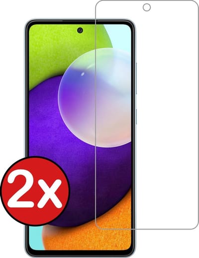 Screenprotector - 2 Stuks - Geschikt voor Samsung Galaxy A52 - Extra Sterk - Beschermglas - Gehard Glas - Tempered Glass - Screen Protector