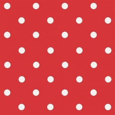 Behang polcadot stip - Bluuming Affairs - Behang Stippen - Kinderkamer - Behangpapier - Rood - 0,53 x 10,05 M.