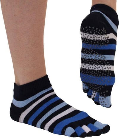 TOETOE Yoga & Pilates Grip Enkel teensokken - Blauw/Donkerblauw - 36-39