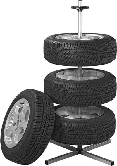 ProPlus Autobandenrek Velgenstandaard - Bandbreedte tot 295 mm - Bandenstandaard - Wielboom - Bandenrek - Velgenhouder - Velgenboom - Aluminium - Maat XL voor 4 Banden