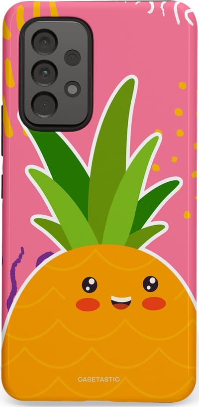 Casetastic Hoesje Geschikt voor Samsung A53 - Stijlvolle Beschermende Duo-layer Case - Zoete Ananasdroom