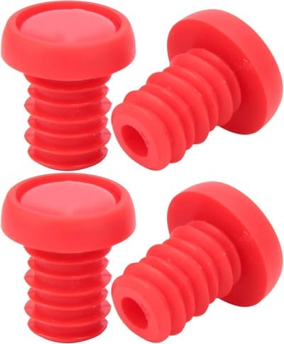 Fietsstuureindpluggen - Stuurgrepen Pluggen - Fietsen Beschermen - Stevige Schroefbevestiging - 35x31.5mm - Rood
