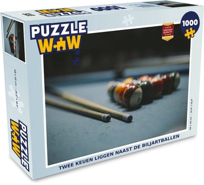 Puzzel Twee keuen liggen naast de biljartballen - Legpuzzel - Puzzel 1000 stukjes volwassenen