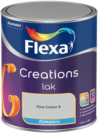 Flexa - Creations Lak Zijdeglans - Flow Colour 5 - Mengverf - 750 Ml