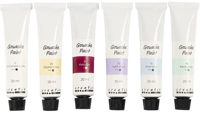 Creativ Company Gouache Paint Pastel Colours - 6x20ml.