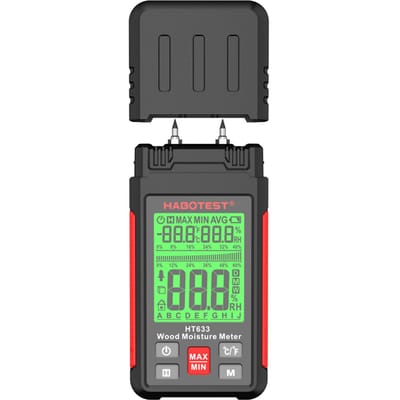 HABOTEST HT633 humidimètre bois détecteur d'humidité numérique de Type broche température ambiante et