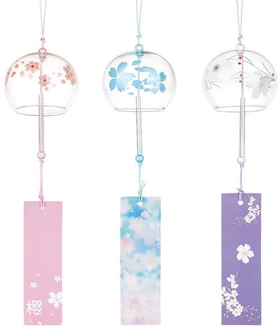 Dailygoods- Windgong Handgemaakt - Japanse Stijl - Glazen Hangers - Elegant Geluid - Tuin/Woondecoratie - Hoogwaardig Glas - Windbel