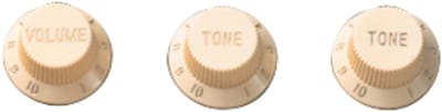 Fender Strat Knob Set Aged White - Gitaaronderdeel
