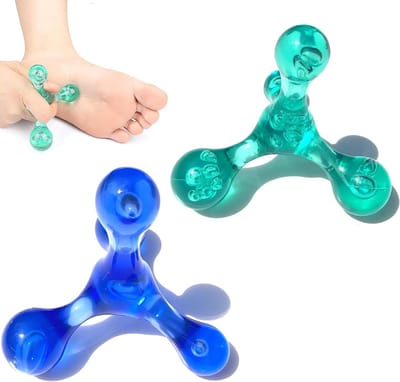 Effectieve 4-Point Trigger Point Massager voor Rug, Nek, Armen en Benen - Mini Zelfmassage Tool voor Ontspanning en Pijnverlichting