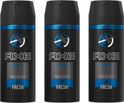 Axe Deodorant Bodyspray Anarchy for Him 150 ml - Voordeelverpakking 3 stuks