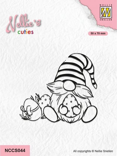 Nellie Snellen Nellie's Cuties Clear Stamp Easter Gnom 50x70mm