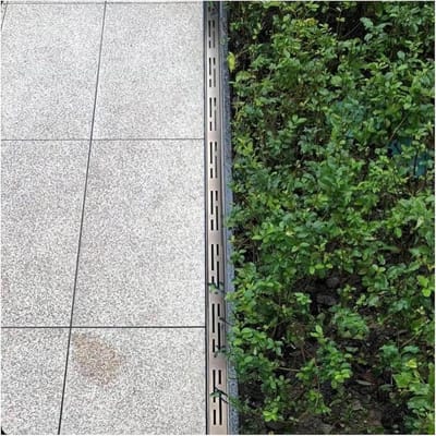 Afvoergoot Set - Drainage Kanaal - Water Beheer - Roestvrij Staal - 100 cm Lengte - Zilver