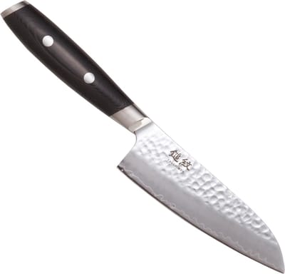 Yaxell Tsuchimon Santoku Koksmes 12,5 cm – VG10 Staal – Gehamerd Lemmet – Micarta Heft