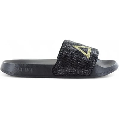 SUN68 Slippers LOGO STRASS - Damen Sandalen Pantoletten Slides Badesandalen X35205-11 ORIGINAL EU 36 zwart