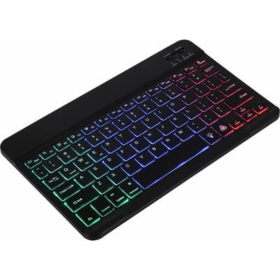 10 inch draadloos BT-toetsenbord Ultradun oplaadbaar BT-toetsenbord Compatibel met drie systemen gemengd Mixed light zwart
