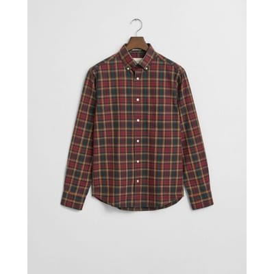 Gant Casual overhemd Regular Fit rood katoen