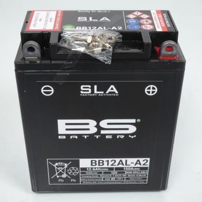 Batterie SLA BS Battery pour Scooter Peugeot 125 CITYSTAR RS LC 2013 à 2019 YB12AL-A2 / 12V 12Ah Neuf
