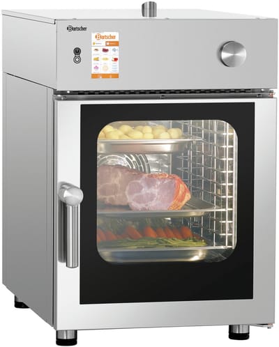 Bartscher Combisteamer - Silversteam - Elektrisch - 6 Niveaus 1/1 GN - 50–300°C - Touchscreen - 525x880x800mm