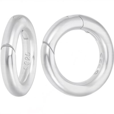 2 stuks Spring O Ringen en Gate Ringen 925 Sterling Zilver Snap Clip Kleine Klem Sluitingen Ronde Gladde Sluiting Connectoren voor Sieraden Maken DIY