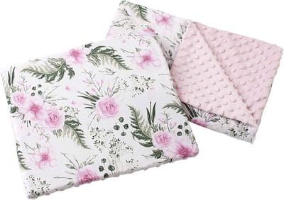 Babydeken en Kruipdeken van 100% Katoen en Minky - Multifunctionele Deken met Kussen voor Kinderwagen en Autostoel