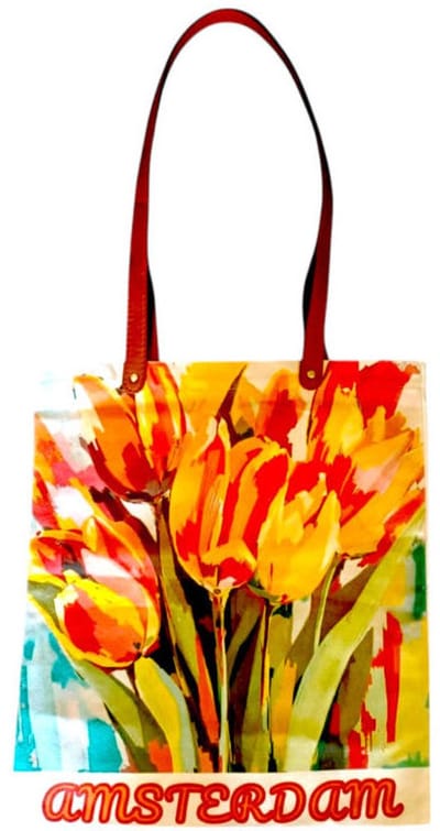 Canvas Tas Amsterdam met Tulpen