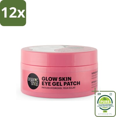 Organic Shop - Eye Gel Patch Berry Iced Tea & Antioxidant - Kalmerend en Hydraterend - 60 Patches - Voordeelverpakking - 12 stuks - Oogpatches - Oogverzorging