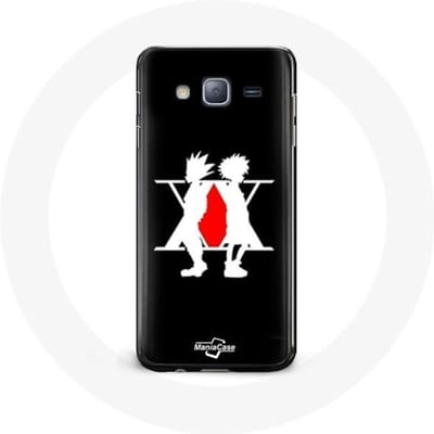 Case voor Samsung Galaxy j3 2016 Hunter x Hunter Manga-logo zwarte achtergrond zwart