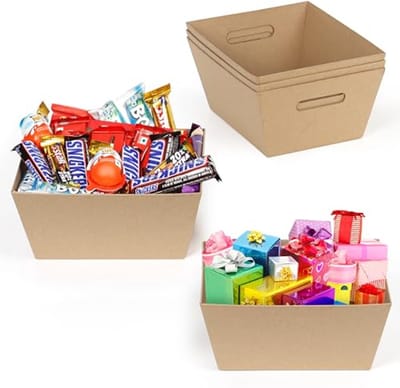 Kraft Lege Cadeaumanden Set van 5 - Duurzame DIY Geschenken voor Verjaardag, Valentijn, Huwelijk