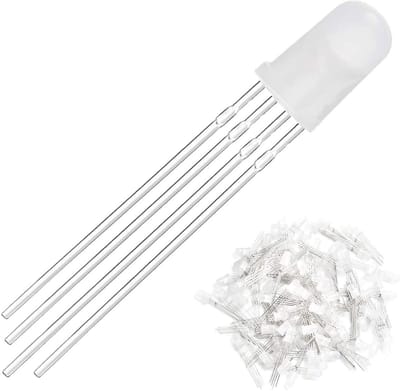 100 Stuks 5mm Tri-Color 4 PIN Gemeenschappelijke Anode LED Diodes in Rood, Blauw en RGB voor Verlichting