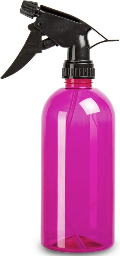 Plasticforte Plantenspuit met een inhoud van 500 ml - transparant roze - verstuiver - 23 cm - kunststof