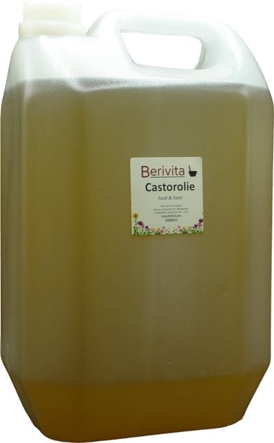 Castor Olie 5 Liter - Puur & Koudgeperste Castorolie, Wonderolie - Huidolie en Haarolie - Jerrycan