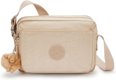 Schoudertas Medium - Crossbody Tas - Dagelijks Gebruik - Lichtgewicht Ontwerp - 9x24x17 cm - Sparkled Beige