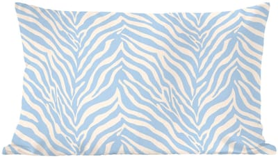 Sierkussens - Kussentjes Woonkamer - 60x40 cm - Zebra - Motief - Blauw - Wit