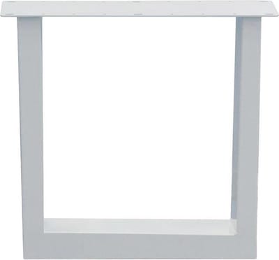FLE - Stalen U tafelpoot wit gepoedercoat 75 bij 10 cm en hoogte 72 cm (koker 10 x 10 cm)