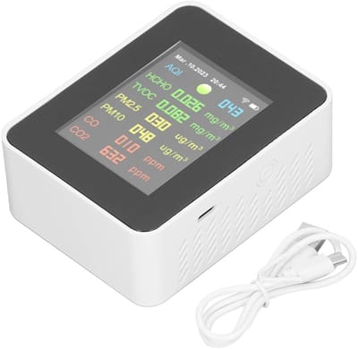 Cosensi - Multifunctionele WiFi Luchtkwaliteitsmonitor met LCD Display