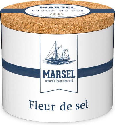 Marsel Fleur de sel keramiek 125 gram - keukenzout - zeezout - culinair zout - eetzout