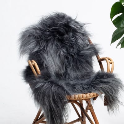 SHEEPY® | Schapenvacht | Dagmar (Donker Grijs) XL (110-115cm) - Sheepy.cc