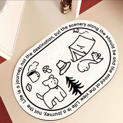 Tapis Absorbant Doux en Boue Diatomacée pour le Bain, Tapis Antidérapant pour Porte de Toilettes, Tapis Ménager pour Toilettes, Tapis à Séchage Rapide pour Toilettes 30 * 50cm diatom mud