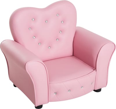 Kinderstoel - Kinderzetel - Kindersofa - Kinderbankje - Roze- L59 x B41,5 x H49 cm