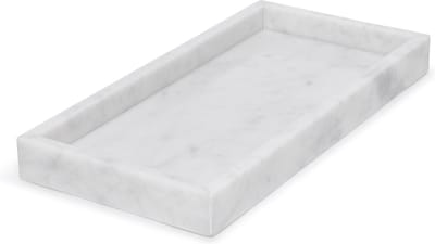 MOOISA - Marmer - dienblad - wit marmer - 30x15cm - rond marmer dienblad - vierkant marmer dienblad - decoratie schaal - tapasplank - serveerplank