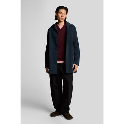 Lyle & Scott Saddle Sleeve V Neck Jumper Burgundy Heather Taglia: XS | Maglioni a maglia Outlet | Uomo | Marrone