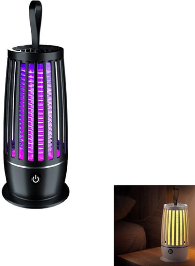 KZQ Elektrische muggenlamp met UV-licht - Insectenvanger voor vliegende plaagdieren - Stille en effectieve muggenmoordenaar - Geschikt voor thuis keuken terras en balkon - Zwart
