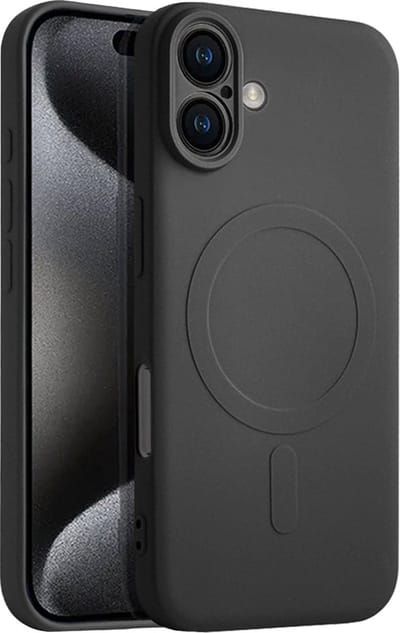Casify Siliconen Hoesje geschikt voor MagSafe iPhone 16 Plus Hoesje - Zwart